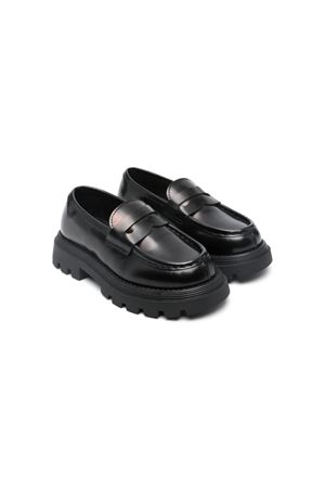 Mocassini in pelle di vitello nero GALLUCCI KIDS | J20284AM842999NERO